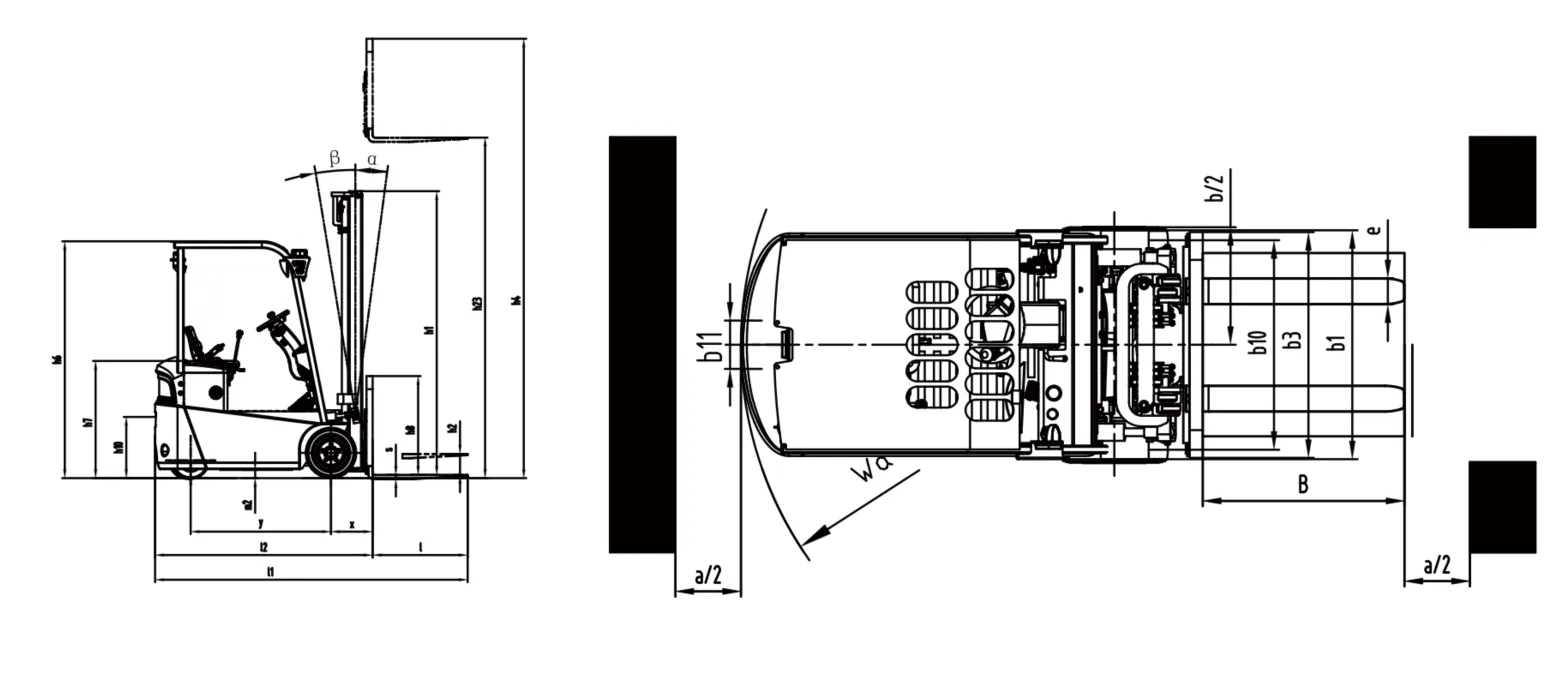 Carretilla elevadora eléctrica con batería de litio de tres puntos de apoyo BYD-C12T(Figura1) Carretilla elevadora eléctrica con batería de litio de tres puntos de apoyo BYD-C12T(Figura1)