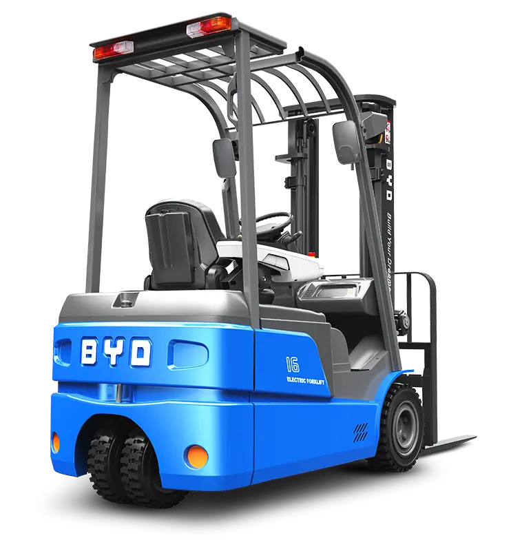 Carretilla elevadora eléctrica con tres baterías de litio Fulcrum BYD-C08T