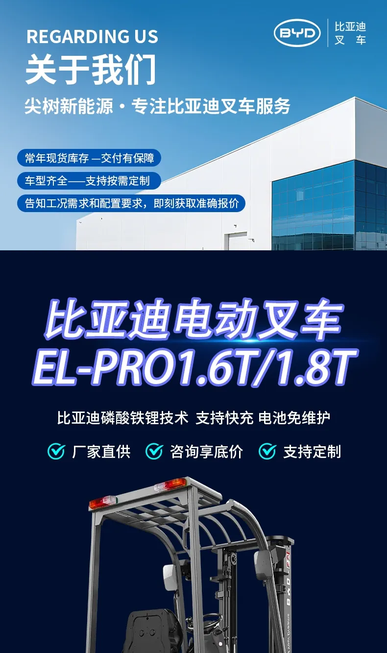 Carretilla elevadora eléctrica de 1,6 toneladas BYD(Figura1)
