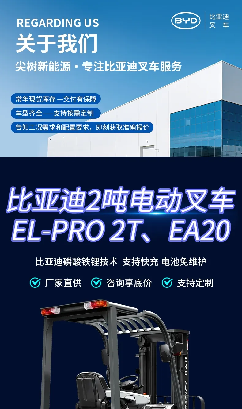Carretilla elevadora eléctrica de 2 toneladas BYD(Figura1) Carretilla elevadora eléctrica de 2 toneladas BYD(Figura1)